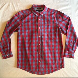 Tommy Hilfiger Red and Blue Casual Button Down Shirt Size XL (20)
